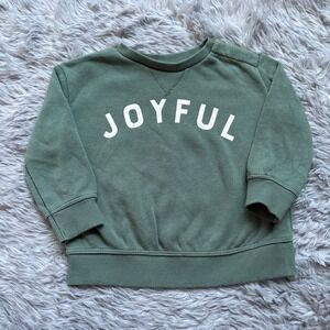 Little Co Joyful Sweatshirt Infant Toddler 12 Months Oversized Christmas